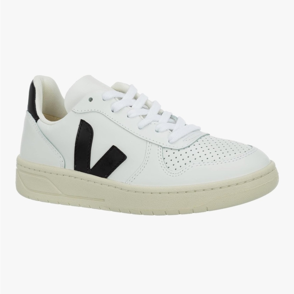 Veja Women's White and Black Sneakers